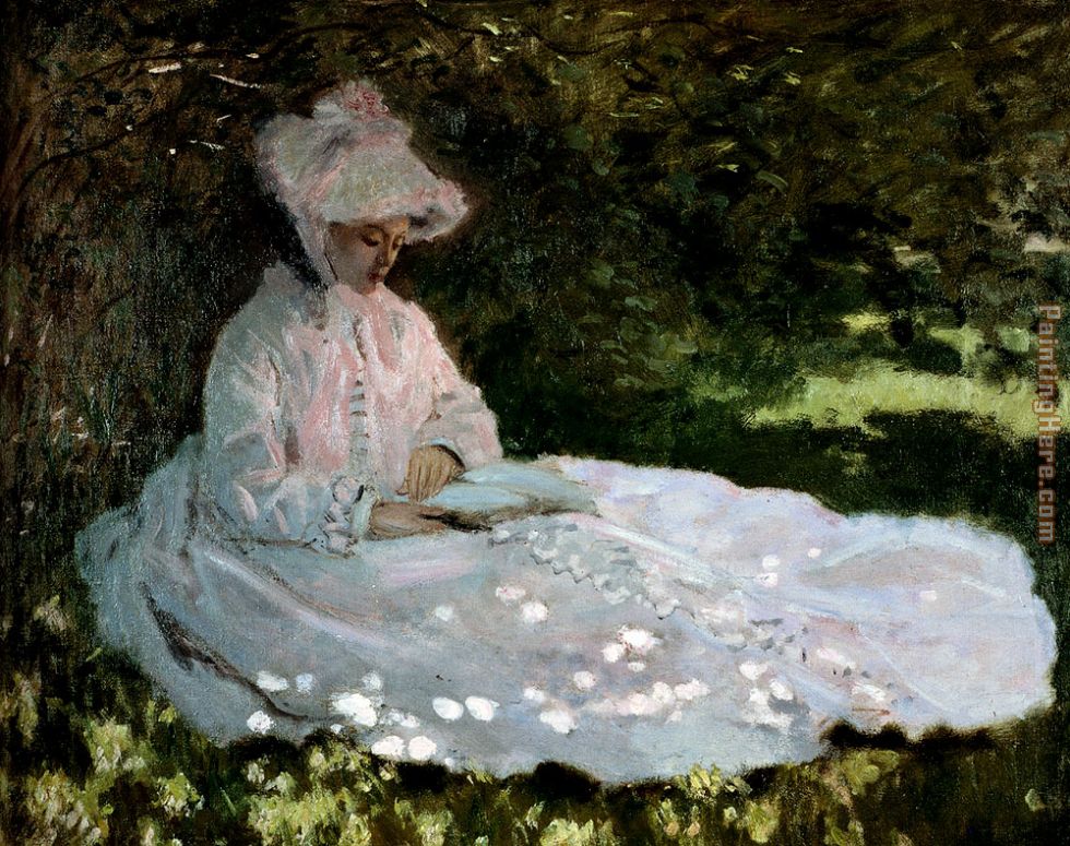A Woman Reading painting - Claude Monet A Woman Reading art painting
